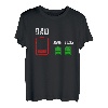 Herren Müde Papa Geschenke von Tochter zu Papa 2 Mädchen Low Battery T-Shirt