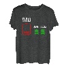 Herren Müde Papa Geschenke von Tochter zu Papa 2 Mädchen Low Battery T-Shirt