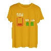 Herren Müde Papa Geschenke von Tochter zu Papa 2 Mädchen Low Battery T-Shirt