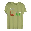 Herren Müde Papa Geschenke von Tochter zu Papa 2 Mädchen Low Battery T-Shirt