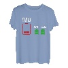 Herren Müde Papa Geschenke von Tochter zu Papa 2 Mädchen Low Battery T-Shirt