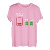 Herren Müde Papa Geschenke von Tochter zu Papa 2 Mädchen Low Battery T-Shirt