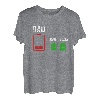 Herren Müde Papa Geschenke von Tochter zu Papa 2 Mädchen Low Battery T-Shirt
