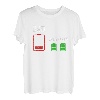 Herren Müde Papa Geschenke von Tochter zu Papa 2 Mädchen Low Battery T-Shirt