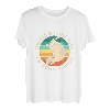 Barsch Angeln Retro Sonnenuntergang Angler Outdoor Sport T-Shirt