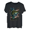 Angeln und eine amerikanische Flagge - Largemouth Bass T-Shirt