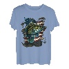 Angeln und eine amerikanische Flagge - Largemouth Bass T-Shirt