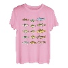 Arten von Süßwasserfischarten Biologie Angeln T-Shirt