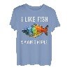 Funny I Like Rainbowfish Fish And Maybe 3 Personen T-Shirt
