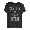 Herren Lustiges personalisiertes Bootsshirt mit Vorname Captain Stan T-Shirt