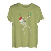 Dabbing Skeleton Angeln T-Shirt Weihnachten Angeln Tee T-Shirt
