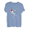 Dabbing Skeleton Angeln T-Shirt Weihnachten Angeln Tee T-Shirt