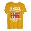 Angel Tour Norwegen 2023 Angelteam Norway Flagge Angler T-Shirt