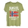 Angel Tour Norwegen 2023 Angelteam Norway Flagge Angler T-Shirt