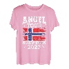 Angel Tour Norwegen 2023 Angelteam Norway Flagge Angler T-Shirt