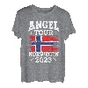 Angel Tour Norwegen 2023 Angelteam Norway Flagge Angler T-Shirt