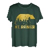 Mount Rainier Washington Bär Grizzly im Freien PNW Vintage T-Shirt