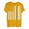Amerikanische Flagge Angeln Vintage Fischer Rücken T-Shirt