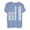 Amerikanische Flagge Angeln Vintage Fischer Rücken T-Shirt