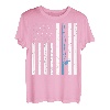 Amerikanische Flagge Angeln Vintage Fischer Rücken T-Shirt