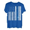 Amerikanische Flagge Angeln Vintage Fischer Rücken T-Shirt