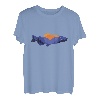 Retro Vintage Forelle Angeln Fischen Fisch Rute T-Shirt