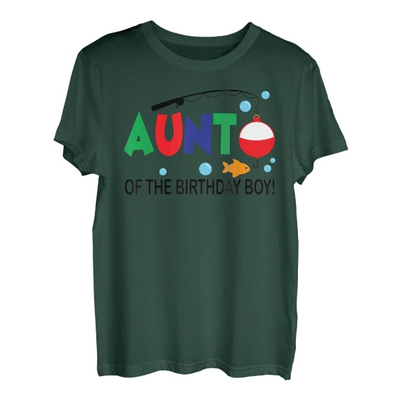 Tante des Geburtstags Jungen 1. Geburtstag Angeln Thema Junge T-Shirt