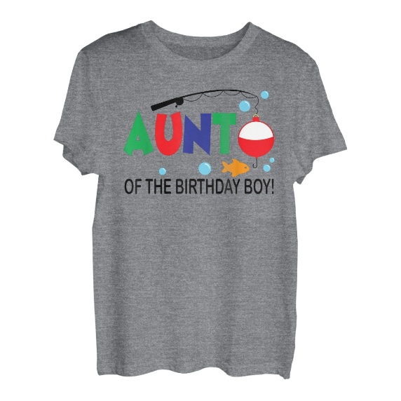 Tante des Geburtstags Jungen 1. Geburtstag Angeln Thema Junge T-Shirt