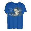 Angeln Camouflage US Amerikanische Flagge Barsch Fisch Angler Camo T-Shirt