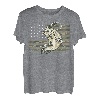 Angeln Camouflage US Amerikanische Flagge Barsch Fisch Angler Camo T-Shirt