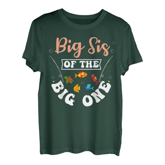 Big Sis Of The Big One Angeln, Geburtstagsparty T-Shirt