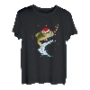 Lustiger Barsch Angeln Weihnachtsmann Hut Weihnachten Pyjama Angler Fisch T-Shirt