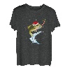 Lustiger Barsch Angeln Weihnachtsmann Hut Weihnachten Pyjama Angler Fisch T-Shirt