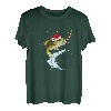 Lustiger Barsch Angeln Weihnachtsmann Hut Weihnachten Pyjama Angler Fisch T-Shirt
