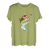 Lustiger Barsch Angeln Weihnachtsmann Hut Weihnachten Pyjama Angler Fisch T-Shirt