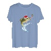 Lustiger Barsch Angeln Weihnachtsmann Hut Weihnachten Pyjama Angler Fisch T-Shirt