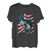 Angeln und eine amerikanische Flagge - Largemouth Bass T-Shirt