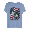 Angeln und eine amerikanische Flagge - Largemouth Bass T-Shirt
