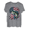Angeln und eine amerikanische Flagge - Largemouth Bass T-Shirt
