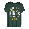 Reel Kings Are Born In April Angeln Geburtstag T-Shirt