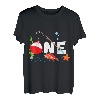 Kinder One Year Old 1st First Birthday Party Outfit Angeln T-Shirt