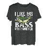Herren Vatertag Angeln Fisherman I Like Big Bass T-Shirt