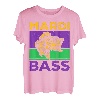 Mardi Barsch Fisch Pun, Mardi Gras Angeln, Largemouth Barsch T-Shirt