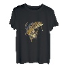 Kubistisches braunes Forellenangeln, coole Fischkunst, Malbekleidung T-Shirt