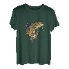 Kubistisches braunes Forellenangeln, coole Fischkunst, Malbekleidung T-Shirt