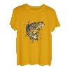 Kubistisches braunes Forellenangeln, coole Fischkunst, Malbekleidung T-Shirt