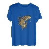 Kubistisches braunes Forellenangeln, coole Fischkunst, Malbekleidung T-Shirt
