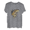 Kubistisches braunes Forellenangeln, coole Fischkunst, Malbekleidung T-Shirt