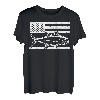 TUNA Angelrute mit amerikanischer Flagge 4. Juli USA T-Shirt