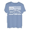 TUNA Angelrute mit amerikanischer Flagge 4. Juli USA T-Shirt